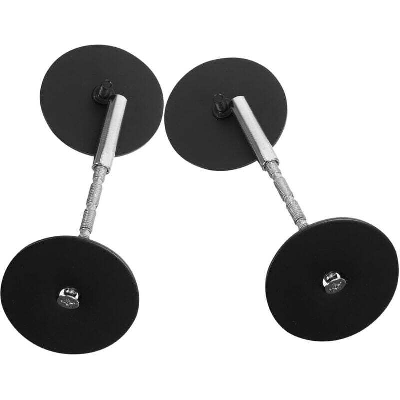 Set mit 2 runden Abdeckplatten aus schwarzem Edelstahl, 50-mm-Türschlosslochabdeckungen, Lochstopfen für Panzer- und Holztüren, Schutz