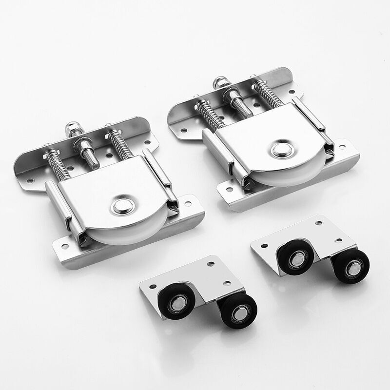 Set mit 2 Schiebetürrollen für Kleiderschränke, Schiebetürteile für Kleiderschränke, Räder, Laufrollen, Schrankschienenführungen