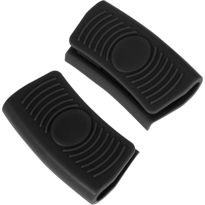 Set mit 2 Silikongriffen für Töpfe und Pfannen – 8 x 4 cm – Hitzebeständig – Rutschfester Griff – Schutzhülle für Auflaufformen, Gusseisenpfannen und