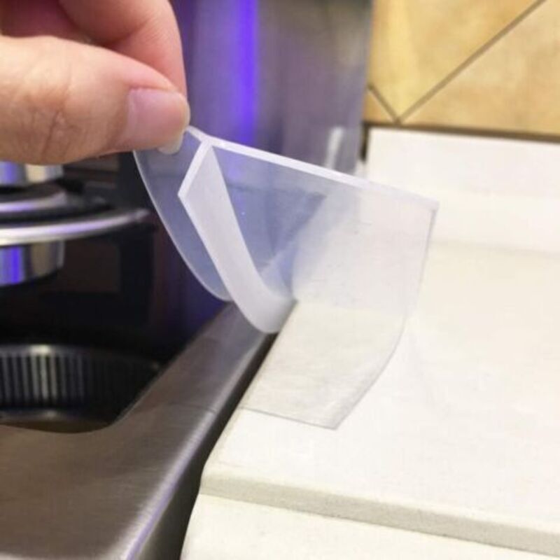 Set mit 2 transparenten Silikondichtungen, 63,5 cm – Dichtung für Küchengeräte – Einfache und flexible Montage