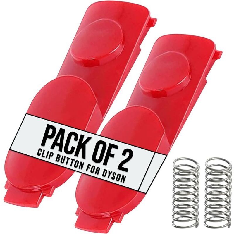 Set mit 2 Verriegelungsknopfclips für Dyson Staubsauger mit Feder für Dyson V10 V11 V8 V7 V15 Bürstenkopf - Dyson Ersatzteile für Dyson V10 und Dyson