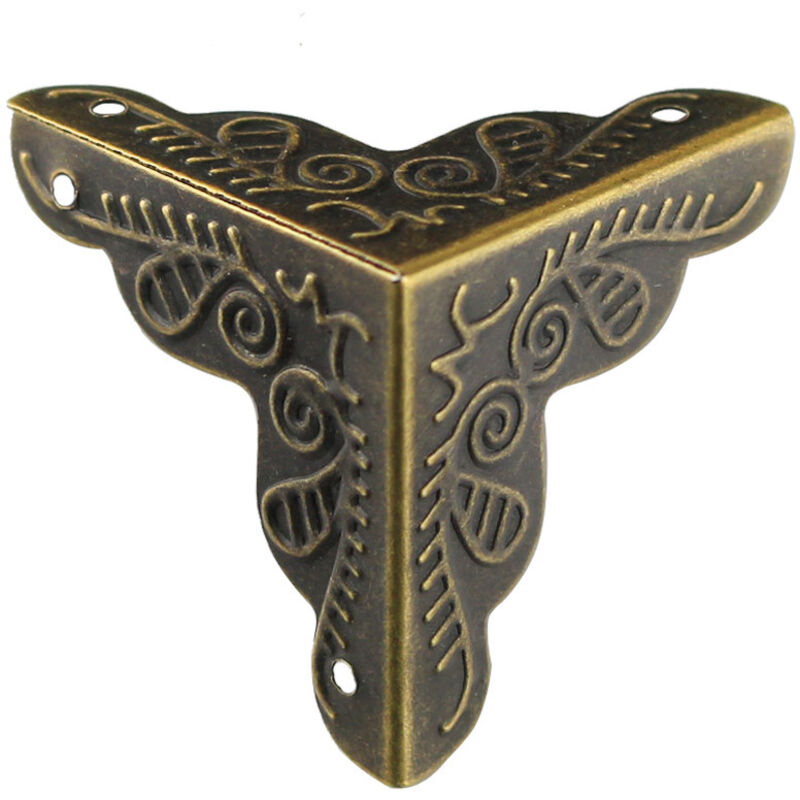Set mit 20 antiken Eckenschützern aus Metall für Möbel, Kantenschutz für Kisten und Möbel, Vintage-Stil
