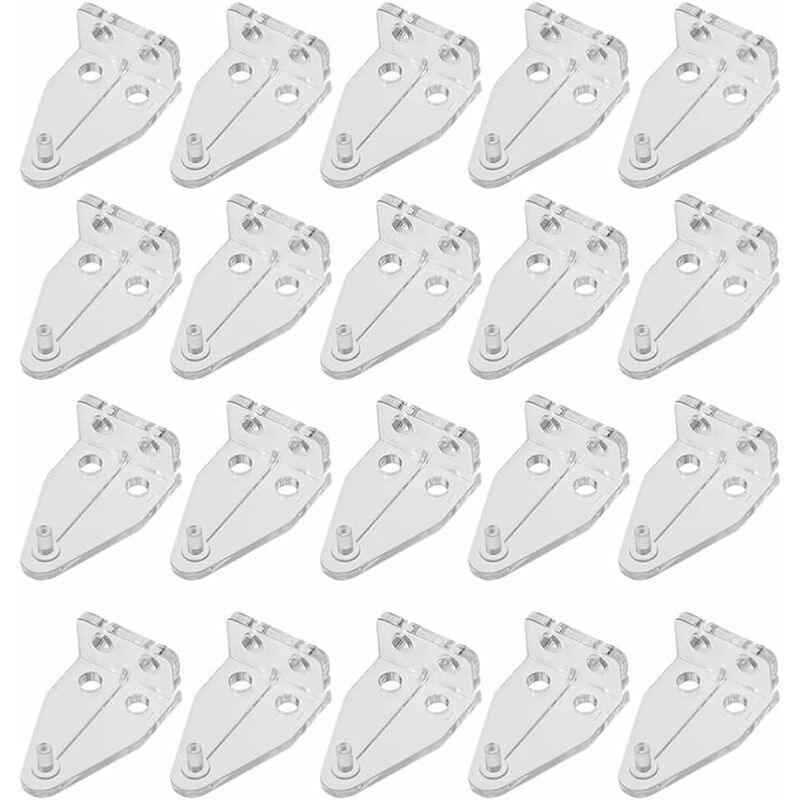 Set mit 20 Befestigungswinkeln für Jalousien, Ersatz-Jalousienhalter, Haken für Kippjalousien, Stopphaken für Jalousien, Gardinenhaken, Zubehör für