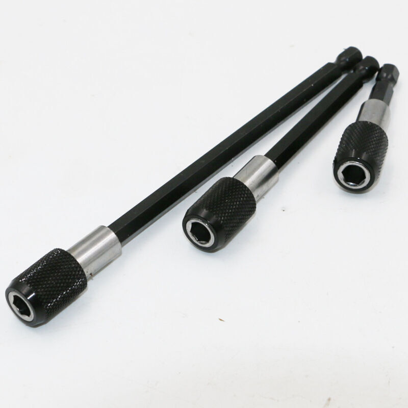 Set mit 3 magnetischen Schnellwechsel-Bithaltern, 1/4'-Antrieb. Magnetischer Bithalter für Akkuschrauber. Geeignet für Bohrmaschinen, Schraubendreher