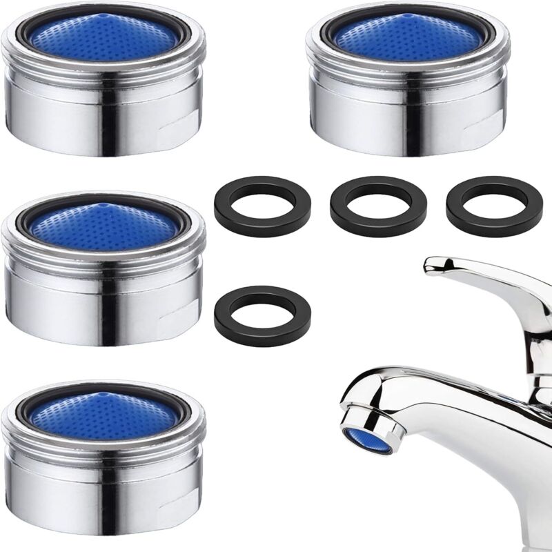 Set mit 4 M22-Luftsprudlerventilen, M22 für Wasserhähne, Wasserfilter, für Wasserhähne, M22, M22-Luftsprudlerventil, Wasserfilter, Ersatzteil für