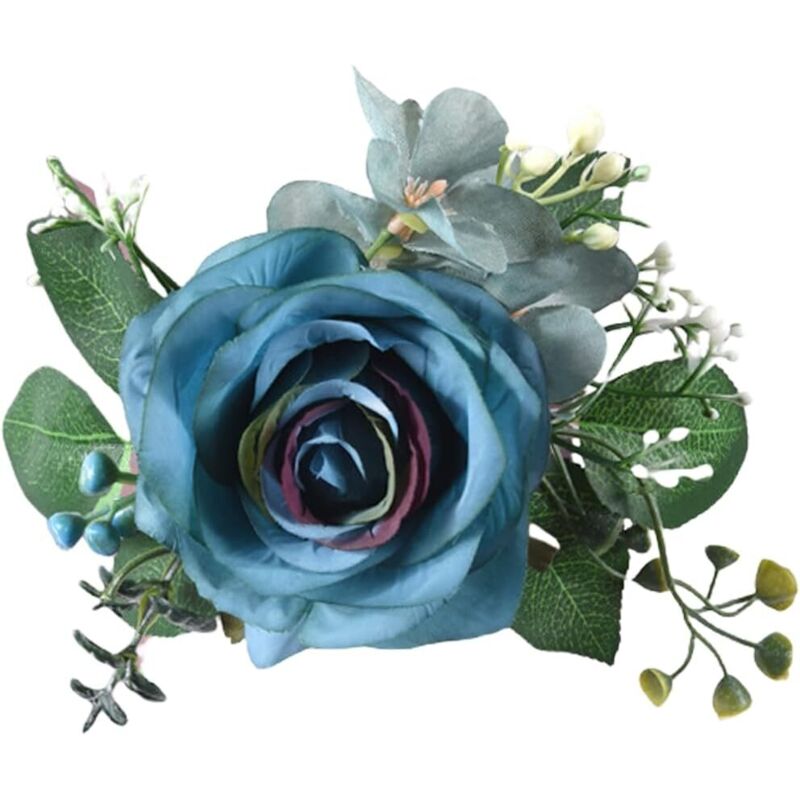 Set mit 4 rosenförmigen Raffhaltern für Gardinen – Elegante künstliche Blumen – Für Fenster