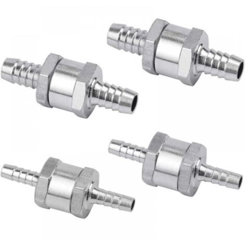 Set mit 4 Rückschlagventilen für Diesel 6/8/10/12mm, Kraftstoffventil aus Aluminiumlegierung mit Pfeil für Benzin Diesel Auto Boot Motorrad