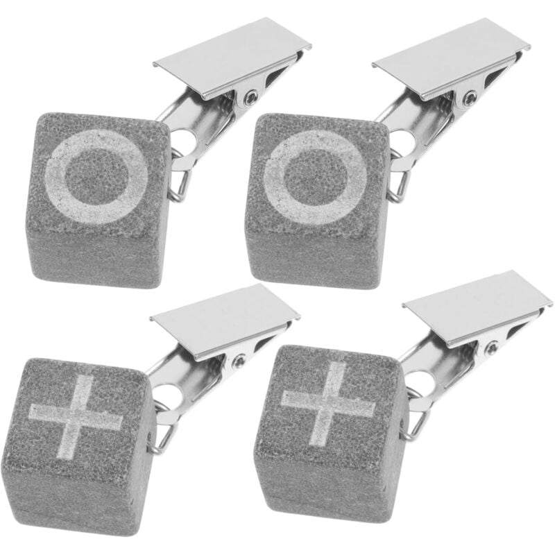Set mit 4 schweren Tischdeckenklammern für Outdoor-Vorhänge, Tischgewichte für Outdoor-Tischdecken, Tischdekoration, grauer Marmor