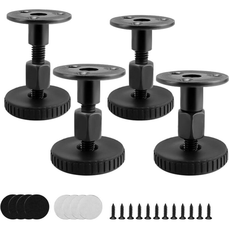 Set mit 4 verstellbaren Tischbeinen, verstellbare Möbelbeine, 47-64 mm, kein Bohren erforderlich, mit Antirutschpads, für Tische, Schränke und andere
