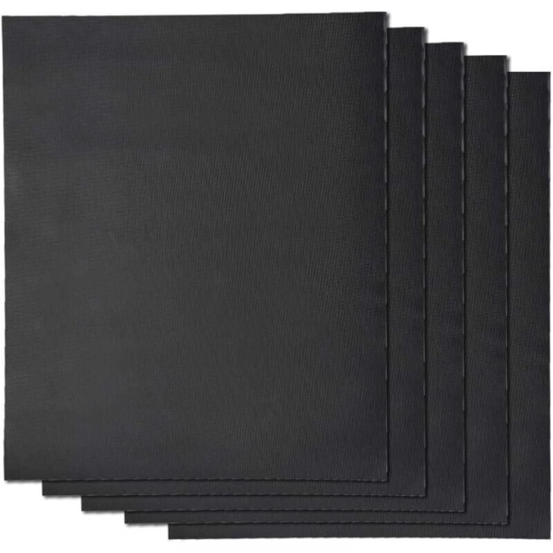 Cyslmuk - Set mit 5 Grillmatten 40 x 33 cm, antihaftbeschichtet, wiederverwendbar, geeignet für Backofen, Gas, Elektrogrill, Holzkohle, Mikrowelle