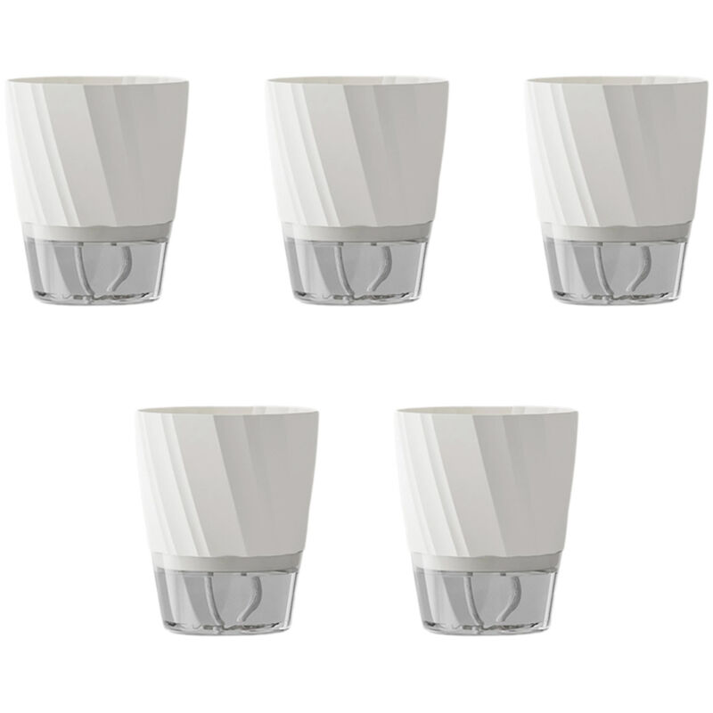 Set mit 5 selbstbewässernden Töpfen für den Innen- und Außenbereich, transparente Töpfe für Kräuter und Orchideen...