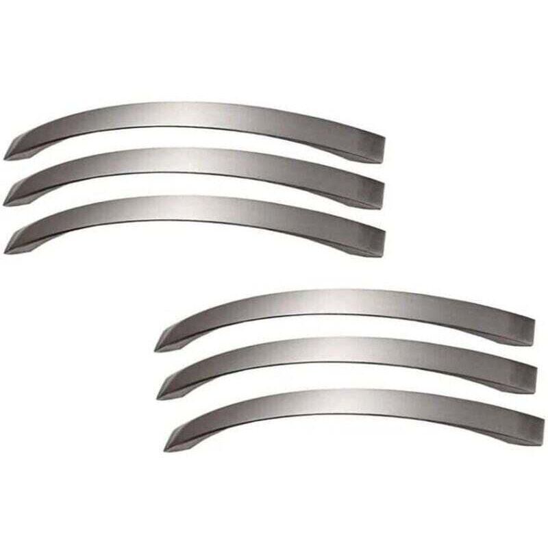 Set mit 6 Küchenschrankgriffen, Küchengriffe aus gebürsteter Aluminiumlegierung, geeignet für Schränke, Schubladen, Kleiderschränke (160 mm