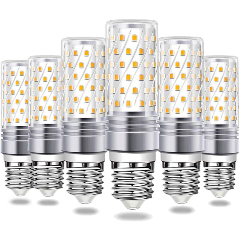 Bleosan - Set mit 6 LED-Lampen E27 12 w (entspricht 100 w Halogenlampe), 1200 lm, Kaltweiß, 6000 k, Abstrahlwinkel 360 220–240 v