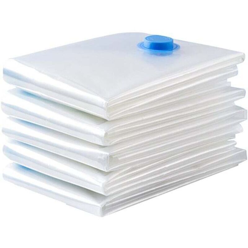 Set mit 6 wiederverwendbaren Vakuum-Aufbewahrungsbeuteln (40 x 60 cm) – zum platzsparenden Verstauen von Bettwäsche, Bettdecken, Decken und