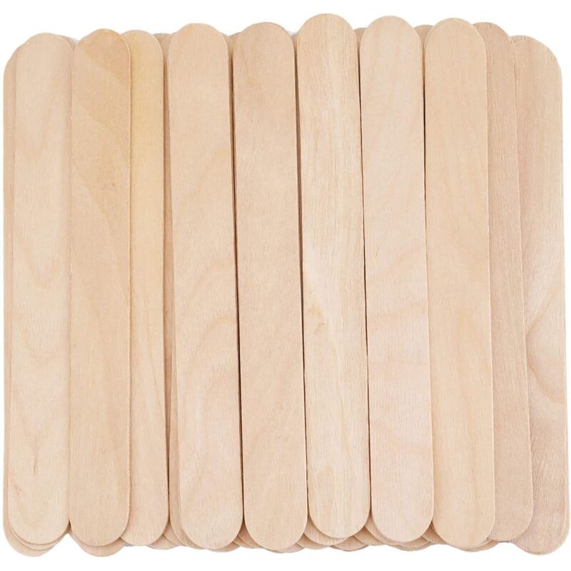 Set mit 600 Holzstielen für Eis am Stiel, Holzspateln, Bastelbedarf, Holzstäbchen für DIY-Projekte, zum Mischen