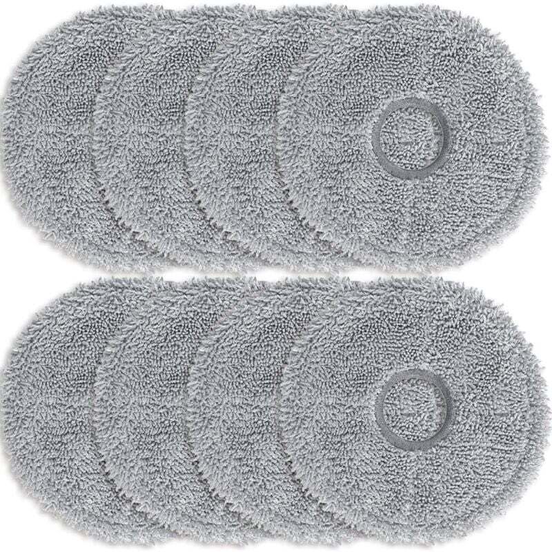 Set mit 8 dunkelgrauen Mikrofasertüchern für die Saugroboter Dreame L10s Ultra / L10 Ultra / L20 Ultra / L10s Pro Ultra Heat / X40 Ultra Complete und