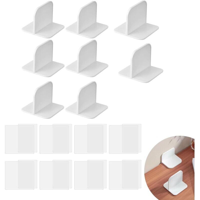 Set mit 8 Kippsicherungen für Möbel, mit starkem Kleber, kein Bohren erforderlich, für Tische und andere schwere Möbel, für die Sicherheit von