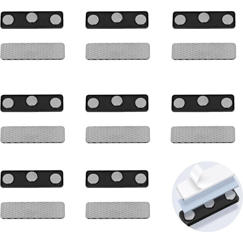 Set mit 8 Paar magnetischen Gardinenclips – Nahtlose Magnete für Verdunkelungsgardinen, transparente Gardinen, Terrassengardinen und Duschvorhänge