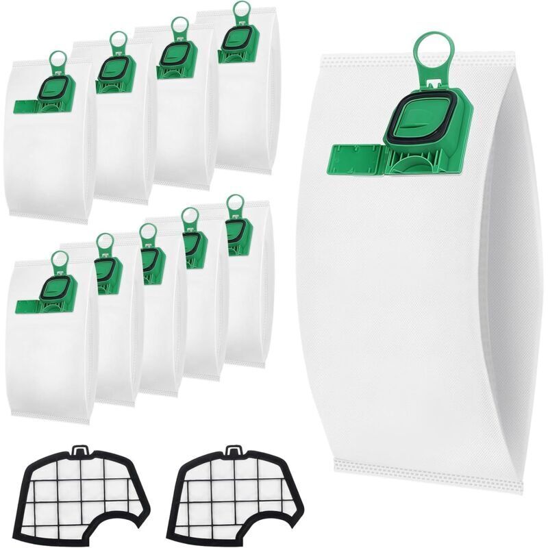 Set mit Beuteln und 2 Ersatzfiltern für den Vorwerk Kobold VK140/VK150 Staubsauger, Zubehörset für den Vorwerk Kobold Staubsauger
