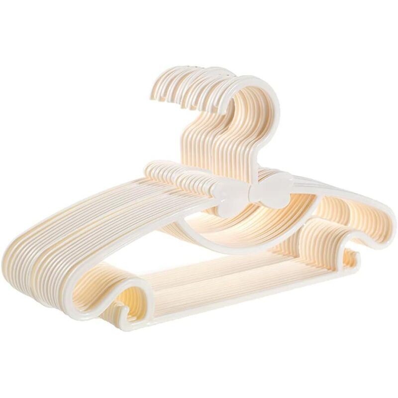 Set mit zwanzig Babykleiderbügeln mit platzsparender Kette für Kinderkleidung und Kleiderschrankorganisation