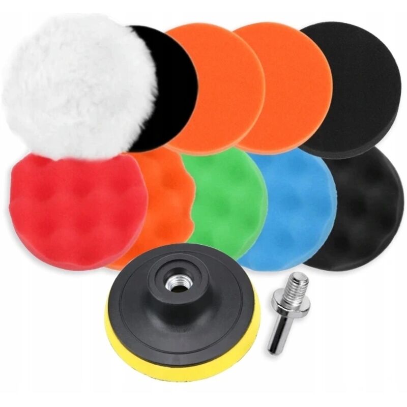 SET SCHWAMMPOLIERPADS ZUM POLIEREN VON LACK FÜR BOHRMASCHINE XXL 80mm