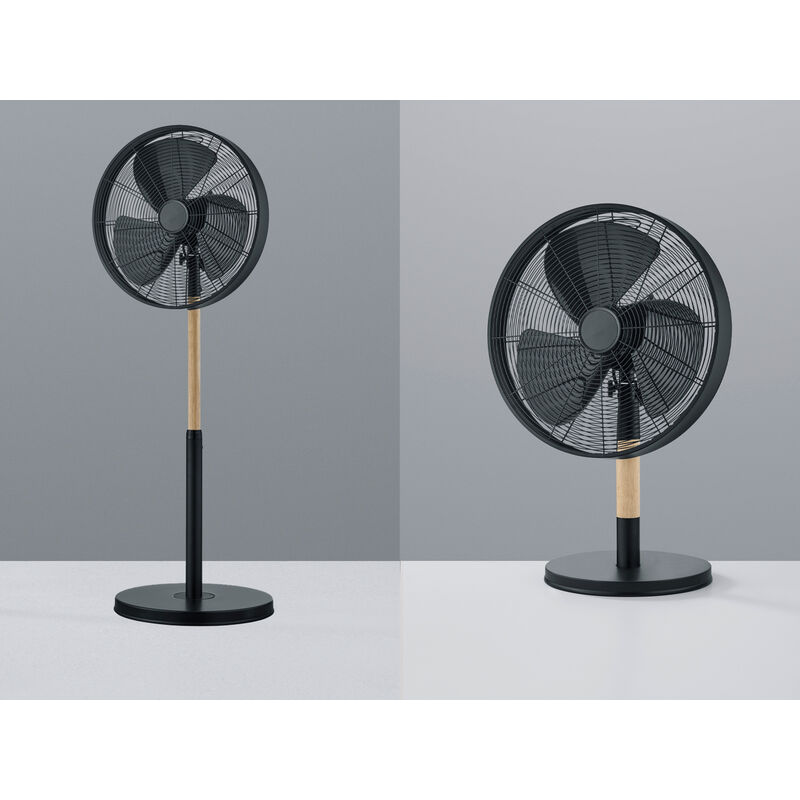 Standventilator & Tischventilator Schwarz/Holz Oszillierend