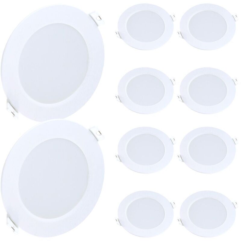Arum Lighting - 10er Set Einbaustrahler led Panel Extraflach 5W Eq 40W Farbtemperatur: 4000K neutralweiß