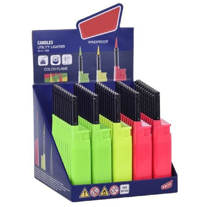 Trade Shop Traesio - Trade Shop - set 2 stück feuerzeug gasfeuerzeug farbe flamme winddicht bunte 40411668 -