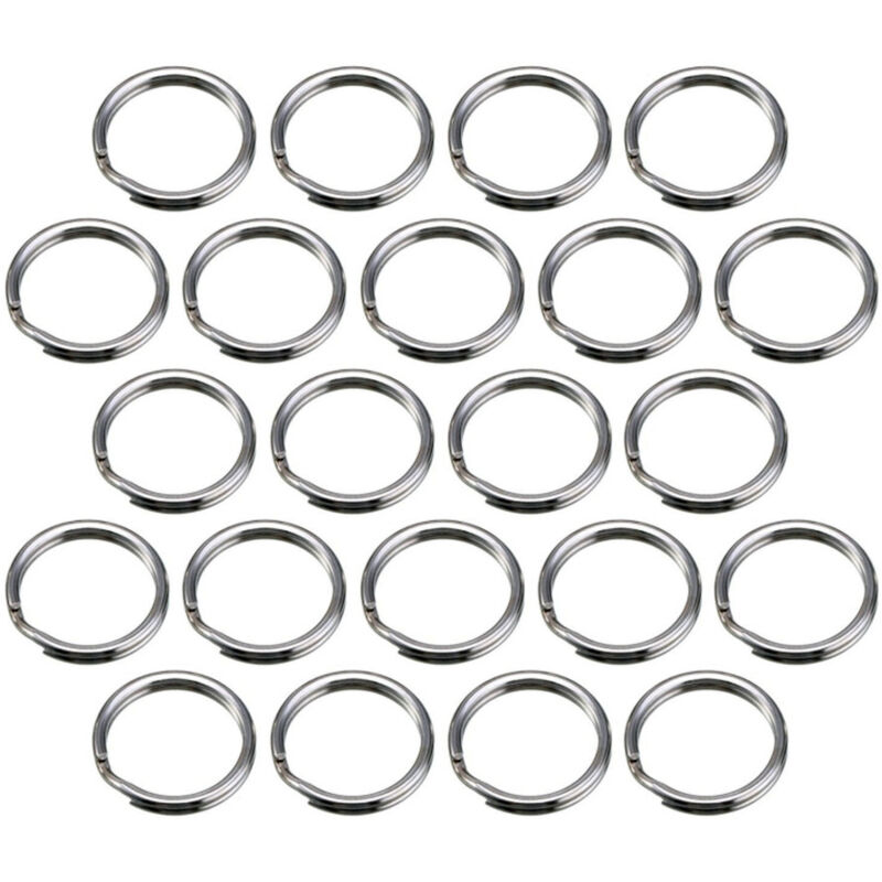 Trade Shop Traesio - Trade Shop - satz 30 spaltringe stahlspirale schlüsselringe 30MM runder kreis -