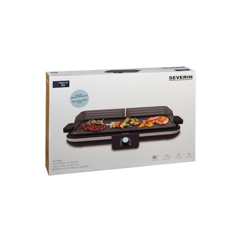 Severin - Tischgrill Plancha pg 8564 Elektrogrill inkl. Windschutz