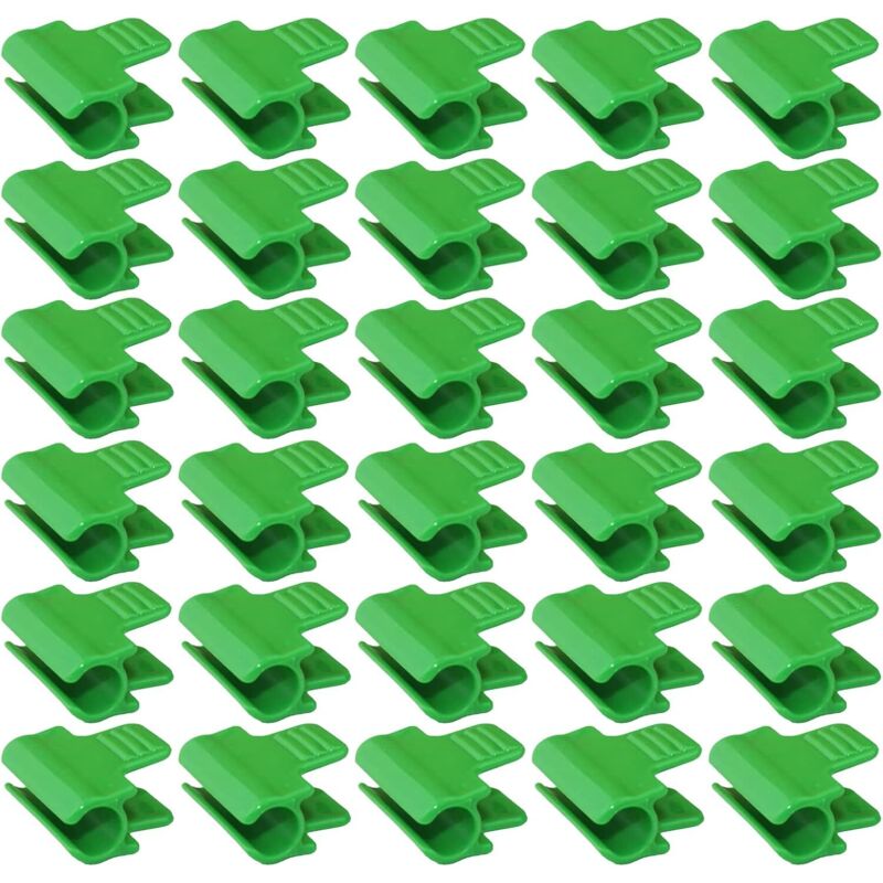 30 Gewächshaus-Folienklemmen, Gewächshaus-Befestigungselemente, 11 mm, Gewächshaus-Clip, Pflanzen-Clips, Reifen-Clip, Kunststoff-Netztunnel für