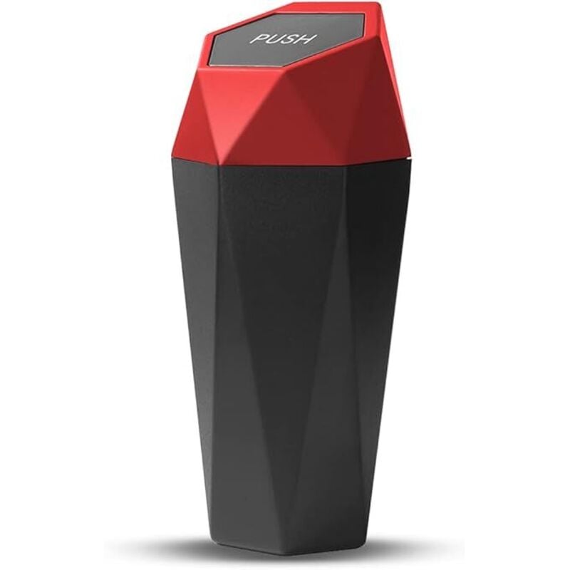 Auto-Mülleimer mit Deckel, Mini-Auto-Getränkehalter-Mülleimer, auslaufsicher, auslaufsicherer Auto-Mülleimer aus Kunststoff und klein tragbar, für