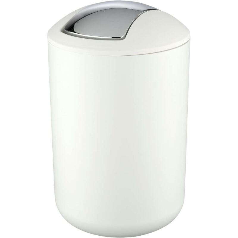 SHINING HOUSE Badezimmer-Mülleimer, kleiner Badezimmer-Mülleimer, Schwingdeckel, 6,5 l Fassungsvermögen, unzerbrechlicher Kunststoff,