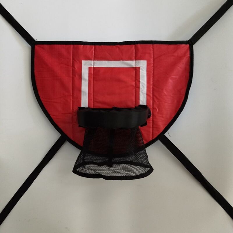 Shining House - Basketballkorb für Trampolin, Basketballkorb, Trampolin, Basketballkorb, Zubehör, Basketballständer für Trampolin, rotes Trampolin,