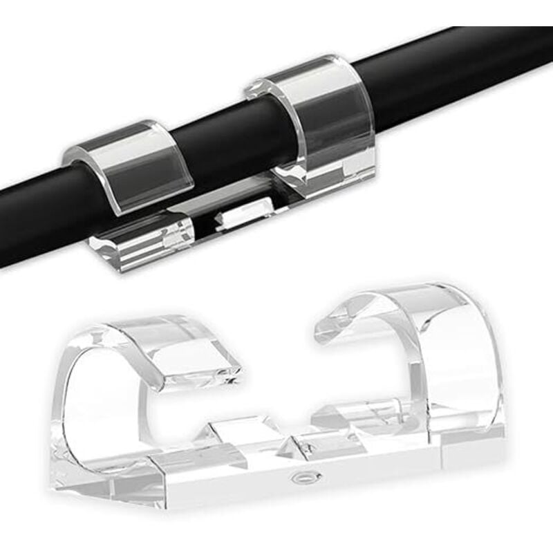 Shining House - Kabel-Organizer-Clips, 20 Stück, selbstklebende Kabel-Clips, Kabel-Organizer, Kabel-Management, elektrischer Kabel-Organizer-Halter