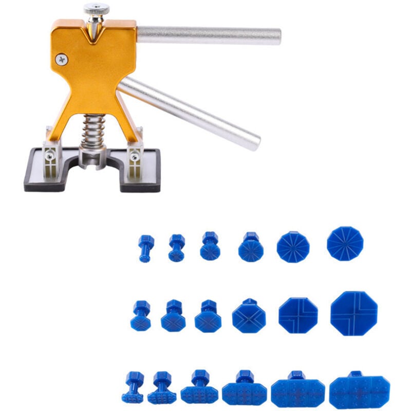 Shining House - Lackloses Dellenentfernungsset, Karosserie-Dellenentfernungswerkzeug mit 18 blauen Saugnäpfen für Automobile, Kühlschränke,