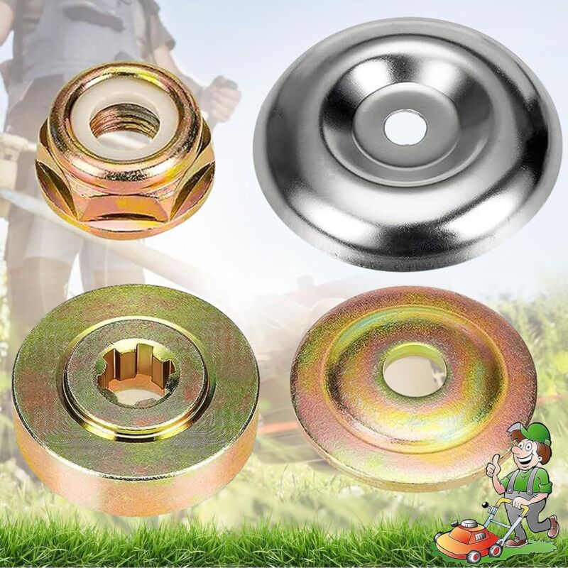 Messerkastenmutter zur Befestigung 4 Stück 2 Sätze, Metallgetriebe für Rasenmäher, Metallgetriebezubehör für Rasenmäher, geeignet für Rasenmäher,