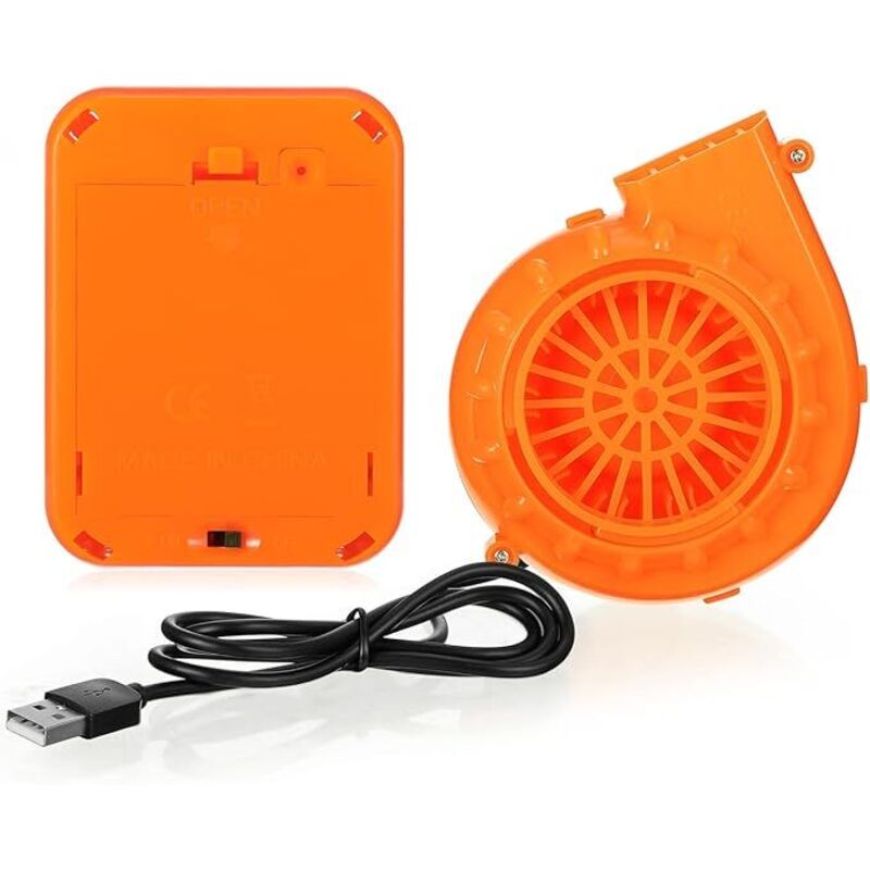 Shining House - Mini-Gebläse, Mini-Elektroventilator, aufblasbarer Kostümventilator, tragbarer Mini-Haartrockner, USB-betriebener Ventilator für