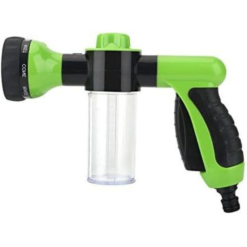 Shining House - Multifunktionale Hochdruck-Autowaschwasserpistole, Schaumpistole für Waschmaschine oder Auto/Garten, Spritzpistole/Garten, grün,