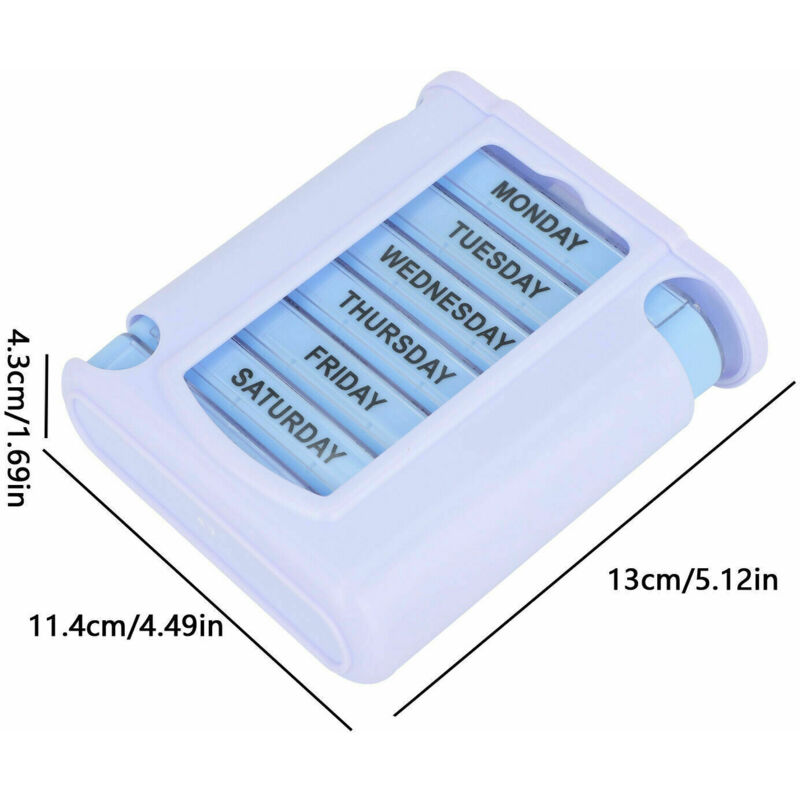 Shining House - Pillen-Organizer für 7 Tage, Pillen-Organizer mit Schublade, Reise-Pillen-Organizer mit Fächern für Medikamente,