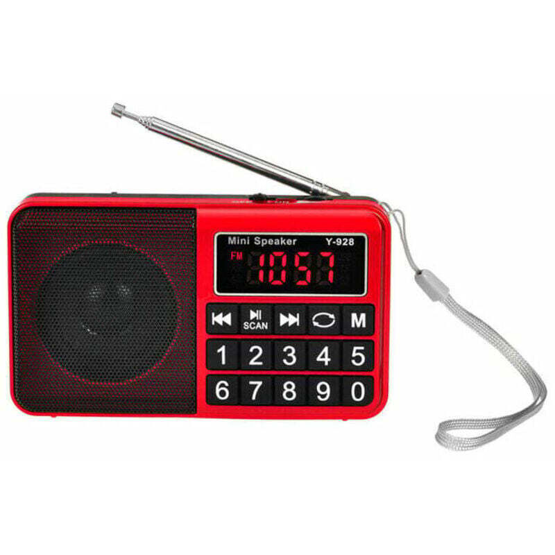 Shining house Radio portable FM/AM(MW)/SW/USB/Micro-SD/MP3, station de radio avec gros boutons et grand écran, radio portable rechargeable avec 800