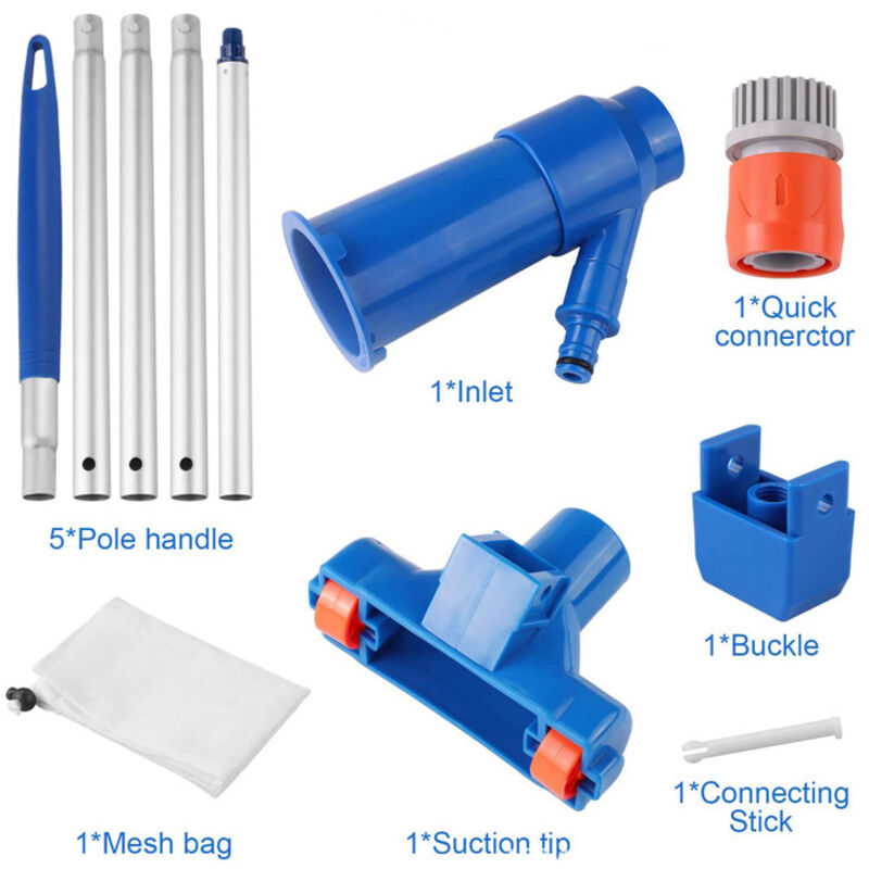 Shining House - Schwimmbad-Staubsauger, Schwimmbad-Jet-Staubsauger mit Stab, tragbarer Staubsauger, Reinigungszubehör für Spa, Teich, Schwimmbad,