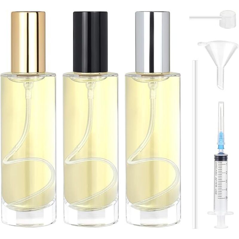 Shining House - Stück 30 ml Glas-Parfüm-Sprühflasche, nachfüllbare leere Parfüm-Flasche, Glas-Parfüm-Zerstäuber, leere Parfüm-Flasche für Reisen,