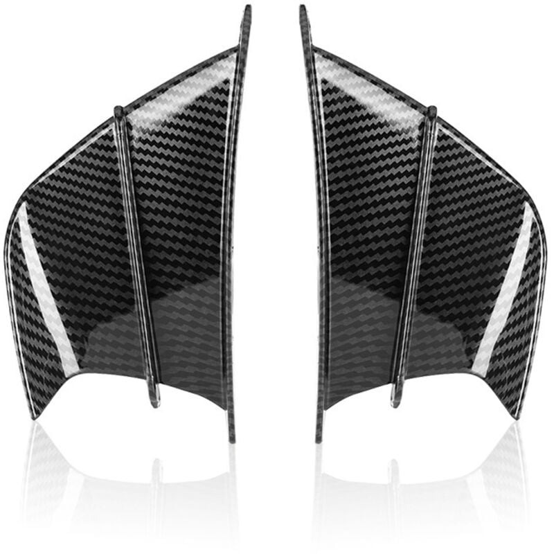 Shining House - Stück Motorrad-Flügel, Motorrad-Verkleidungsflügel, Motorrad-Aerodynamik-Flügel-Kit, Kohlefaser-Verkleidungsflügel,