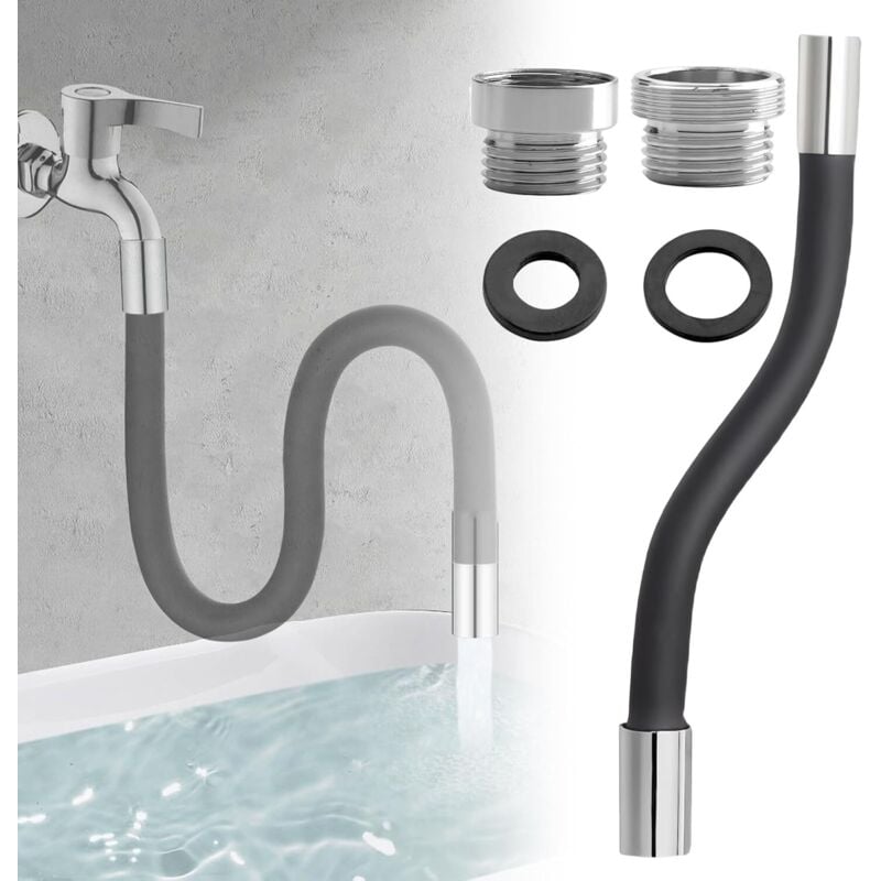 Shining House - Wasserhahn-Verlängerung, 360° drehbar, 30 cm, Wasserspardüse für Wasserhahn, Luftsprudler, Wasserhahn, Wasserhahn, drehbar, Dusche