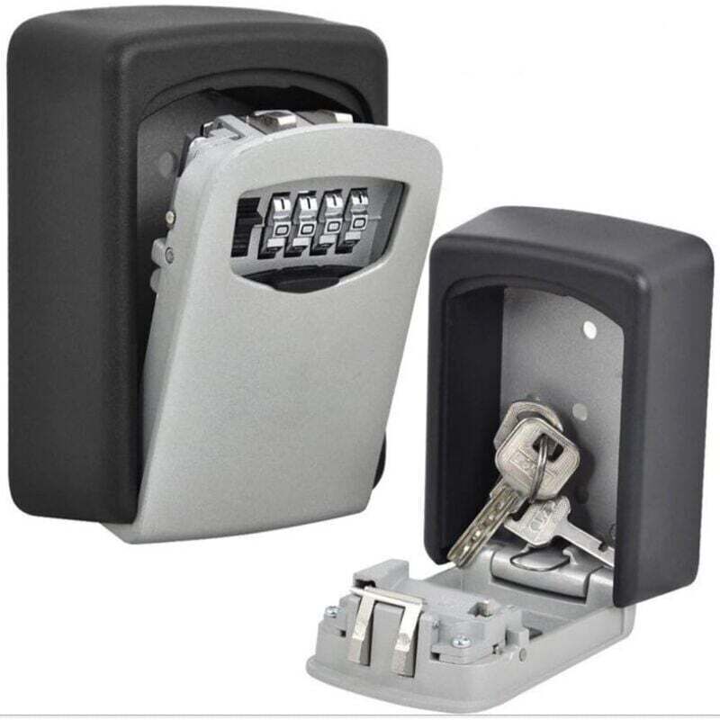 Sicherheits-Schlüsseltresor für den Außenbereich, Wandmontierter Tresor mit 4-stelligem Code - 5-Schlüssel-Tresor (Ideal für Zuhause, Garage oder