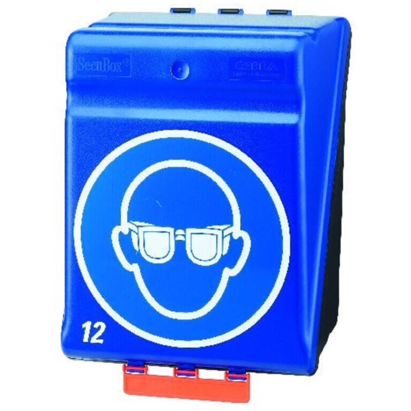 Gebra - Box f.12Schutzbrillen Secu-Box Maxi12 blau 236x315x200mm ABS-Ku.