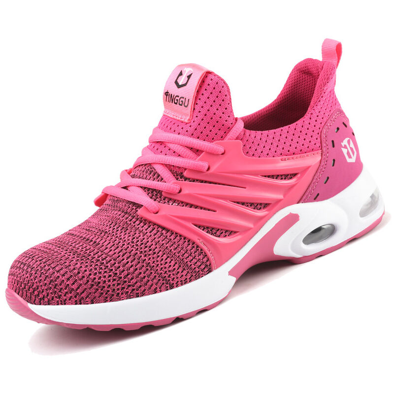 Sicherheitsschuhe für Damen und Herren, Sicherheitssneaker, Arbeitsschuhe, Bauschuhe, Sicherheitsschuhe mit Stahlkappe, Pink, Pink-38