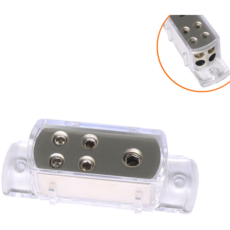 Aougo - Sicherungshalter, 0GA 4GA Car Audio Wasserdichter Sicherungshalter Car Audio Sicherungshalter für Audio-Netzkabelanschluss