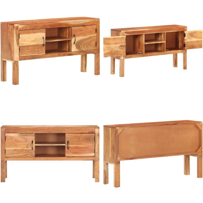 Sideboard 116x30x66 cm Akazie Massivholz - Massivholzmöbel - Akasien Sideboard - Landhaus Stil - Vintage Sideboard - Wohnzimmermöbel - Home & Living